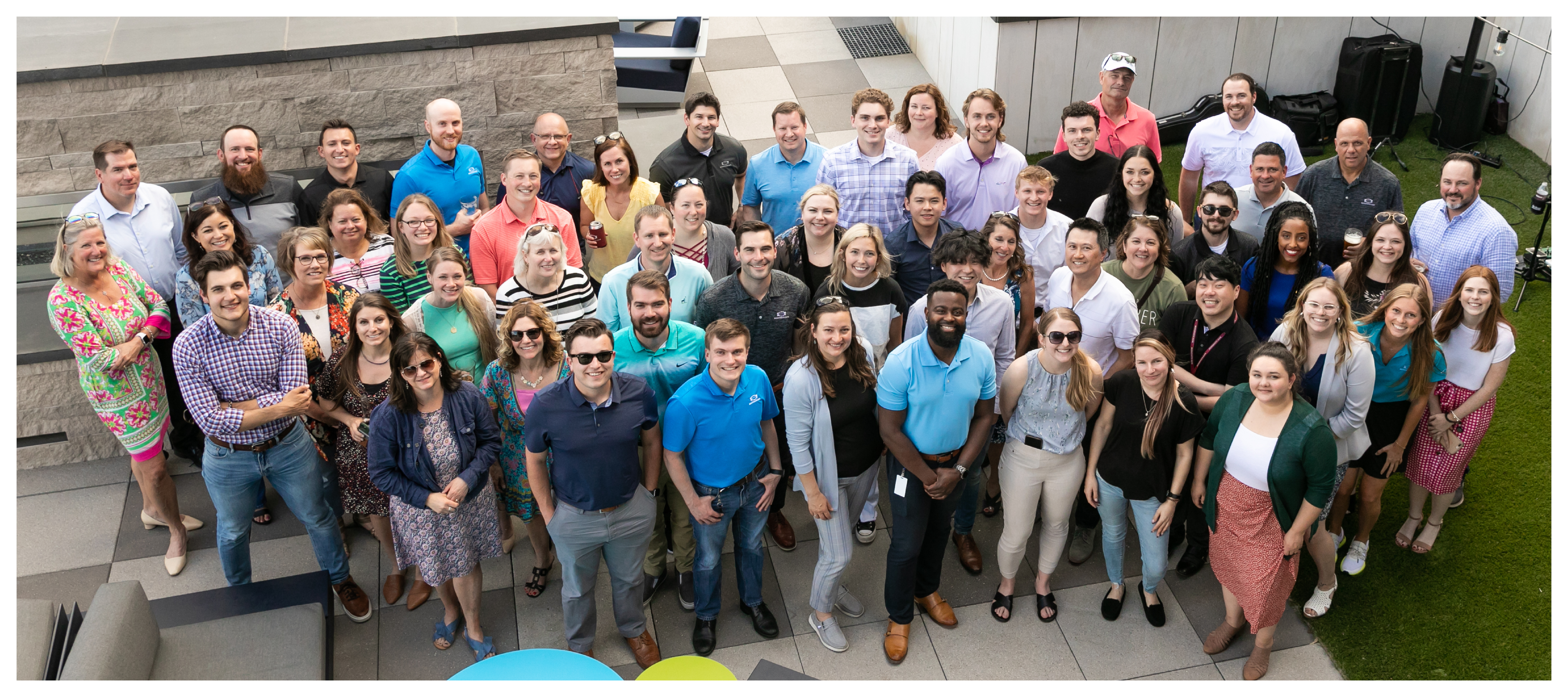 Photo of Atom Metro Credit Union team at an internal happy hour.